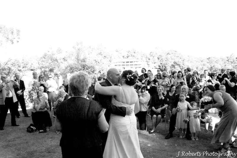 First kiss - wedding photography sydney
